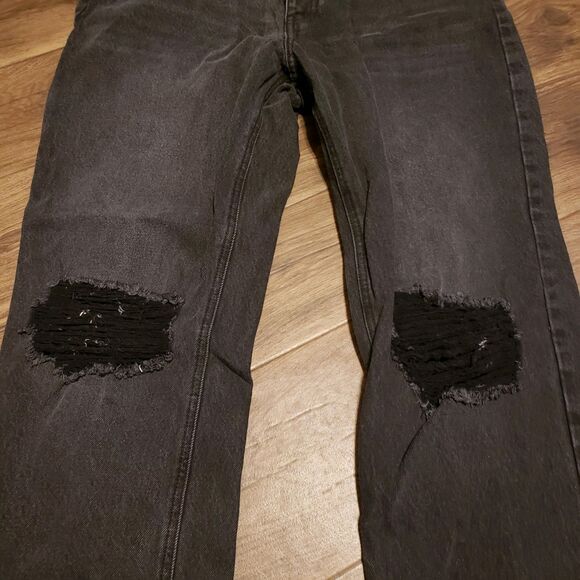Kancan Black Button Fly Distressed Skinny Jeans Women's Sz 4 - Picture 8 of 10